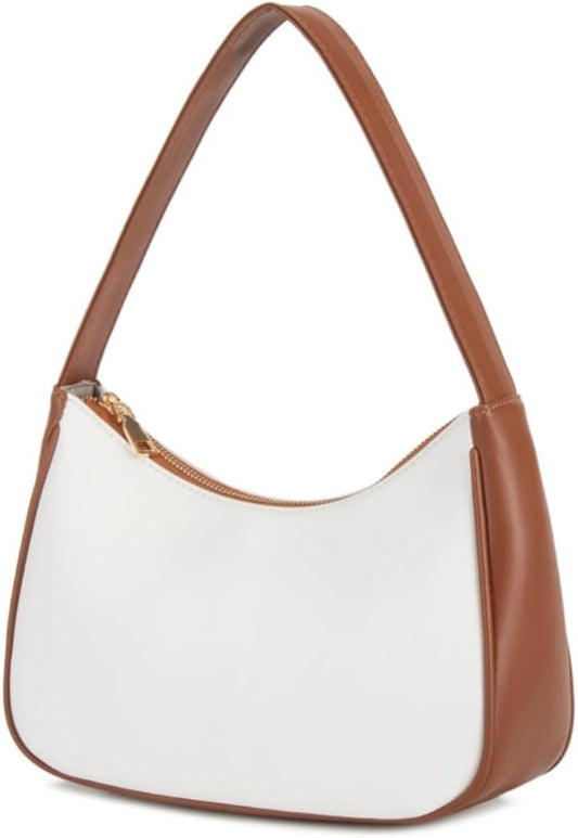 Shoulder Bags for Women, Cute Hobo Tote Handbag Mini Clutch Purse with Zipper Closure