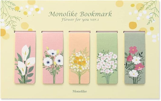 Monolike Magnetic Bookmarks Flower for You Ver.1, Set of 5