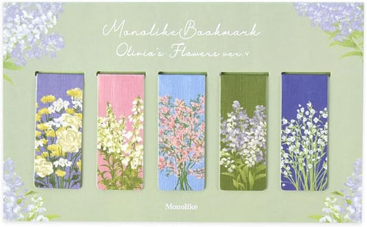 Monolike Magnetic Bookmarks Set - A (Olivia's Flowers Ver.4)
