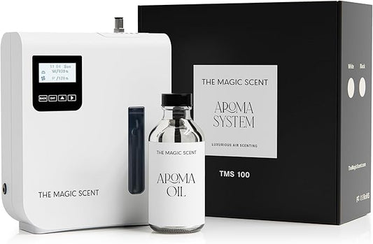 The Magic Scent Diffuser, Scent Air Machine for Home & Hotels, HVAC or Portable Nebulizing Diffuser - Large Room Waterless Aroma Machine - Aroma Oil Included