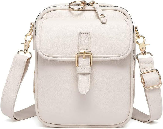 Crossbody Leather Bag for Women, Multi-Slot Multifunctional Large Capacity Bags Adjustable Shoulder Bags