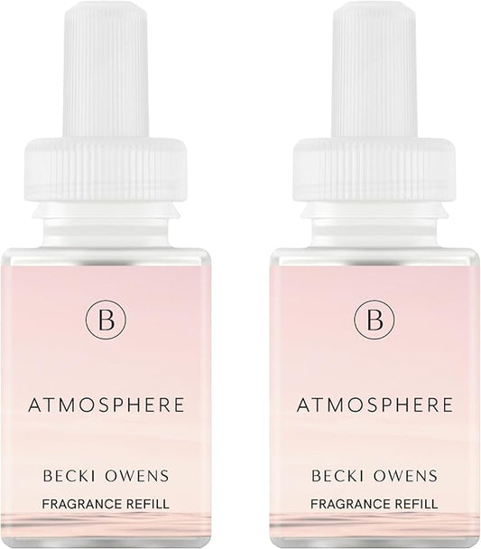 Pura & Becki Owens Home Scent Refill - Smart Home Air Diffuser - Up to 120-Hours of Luxury Fragrance per Refill - Home Essential - Clean & Safe Diffuser Fragrance - 2 Pack, Atmosphere