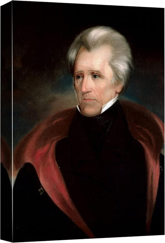wall26 - Portrait of Andrew Jackson by Ralph Eleaser Whiteside Earl (7th President of The United States) - American Presidents Series - Canvas Wall Art Gallery Wrap Ready to Hang - 32x48 inches
