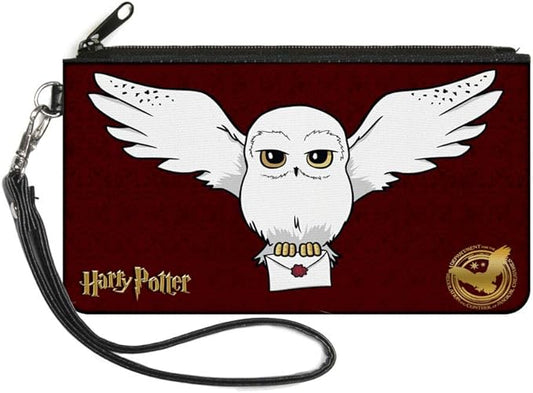 Wallet Canvas Zip Clutch Harry Potter Hedwig Delivery Pose DRCMC Icon Reds Golds