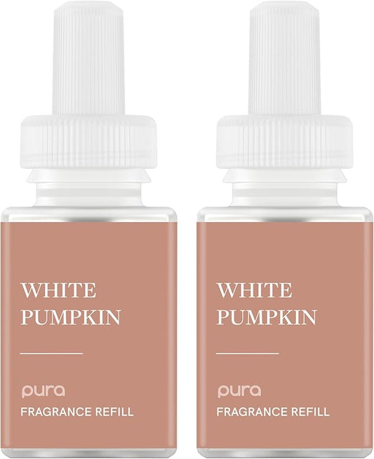 PuraHome Scent Refill - Smart Home Air Diffuser - Up to 120-Hours of Luxury Fragrance per Refill - Home Essential - Clean & Safe Diffuser Fragrance - 2 Pack, White Pumpkin