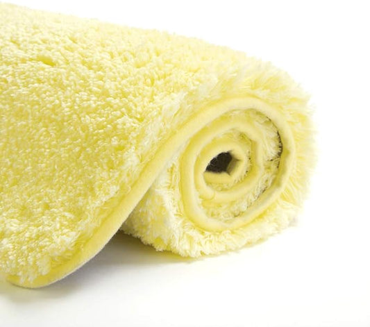 Suchtale Large Extra Soft and Absorbent Shaggy Bath Mat (24 x 40, Yellow) Machine Washable Microfiber Non Slip Bath Mat for Bathroom Floor