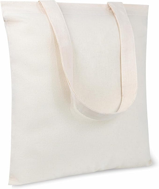 TOPDesign 30-Pack Economical 11.8"x13" Cotton Tote Bags, Lightweight Small Reusable Grocery Shopping Cloth Bags, Suitable for DIY, Advertising, Promotion, Gift, Activity