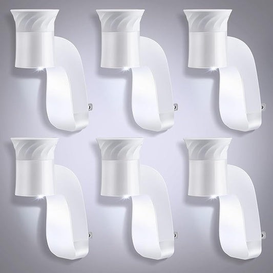 Saillong Wall Fragrance Plug in with Night Light Compatible with Bath and Body Works WallFlower Fragrance, with Rotary Plug Design Essential Oil Diffuser Plug for Home, Office (6 Pack)