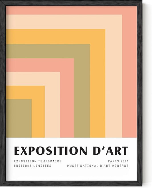 HAUS AND HUES Danish Pastel Posters, Trendy Posters, Danish Posters, Danish Pastel Wall Decor, Aesthetic Posters Art, Abstract Art Exhibition Poster, Cute Poster (12x16 Unframed)