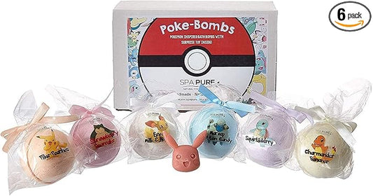 Bath Bomb Toys Inside Bath Bombs, Huge Balls (5 oz) Safe, Great for Bubble Baths, Perfect for Little Girls and Boys (6 Count) Pack of 1