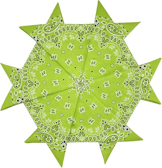 6 Pack 12 Pack Bandanas 2 Sides Printed 22inch Unisex Cowboy Kerchiefs