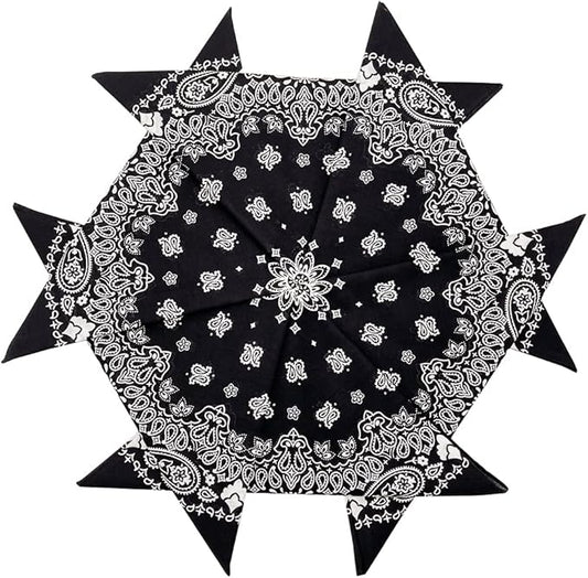 6 Pack 12 Pack Bandanas 2 Sides Printed 22inch Unisex Cowboy Kerchiefs
