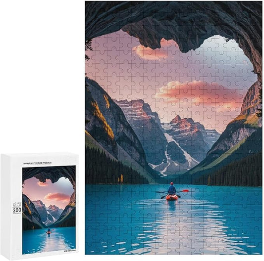 Wooden Puzzle - Follow Your Heart Jigsaw Puzzles，Wooden Puzzles for Adults 300 Pieces Unique Gifts for Wall Art，Challenge Puzzles，Educational Games，Family Puzzles