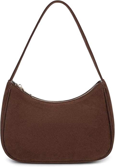 Shoulder Bags for Women, Cute Hobo Tote Handbag Mini Clutch Purse with Zipper Closure