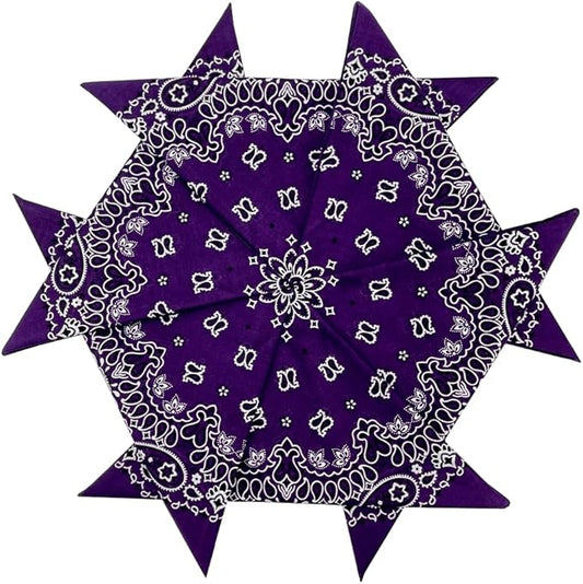 6 Pack 12 Pack Bandanas 2 Sides Printed 22inch Unisex Cowboy Kerchiefs