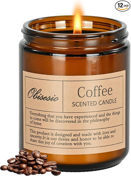 Coffee-Scented Candles,Aromatherapy Candels,Home Fragrance Candes,Soy Wax Candle Gifts-Perfect For Living Room And Bedroom.They Soothe The Mind And Freshen The Air—Making Them An Excellent Gift Choice