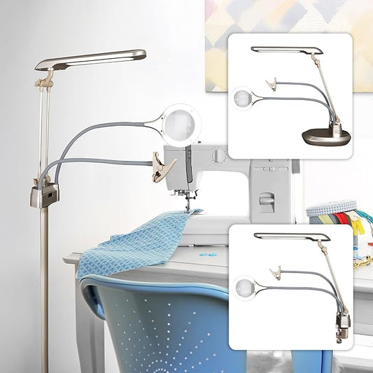Ultimate LED 3-in-1 Creative Station w/Magnifier, Clearsun, Champagne, Shipper