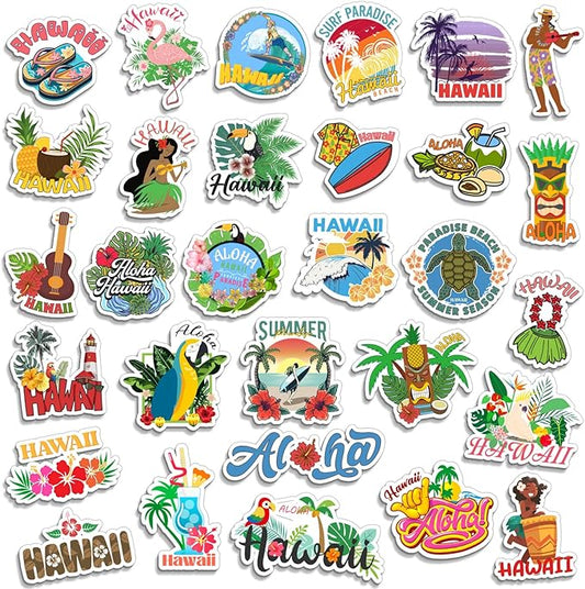 Konohan 30 Pcs Hawaii Souvenirs Gifts Hawaii Magnet for Refrigerator City Magnetic Refrigerator Stickers for Home Decoration