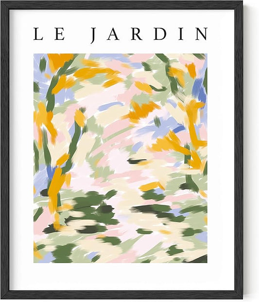 HAUS AND HUES Impressionist Art Posters – Danish Pastel Wall Decor, Aesthetic Exhibition Prints, Artsy Room Posters (Black Frame, 16x20)