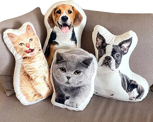 Personalized Face Pillow, Custom Shaped Pillow with Photo, Cute Room Decor Pillow for Bedroom Sofa Chair, 20 Inches
