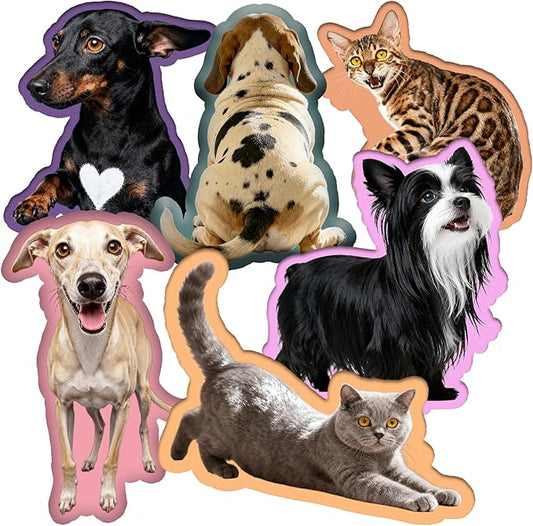 Custom Pillow - Personalized Face Pillow with Picture for Pet Dog Cat - Customized Stuffed Animal Photo Pillows Fathers Day Memorial Gifts - Double Sided Print, 11 Sizes (18 inch)