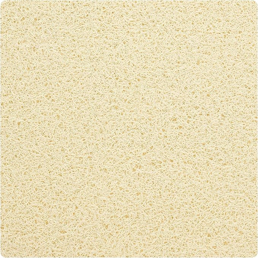 Square Shower Mat - Non Slip Shower Mats for Inside Shower - Extra Large 31x31 Shower Floor Mat Non Slip - Square Bath Mat for Shower - Secure Anti Slip Loofah Shower Bath Mat (31x31 Light Beige)